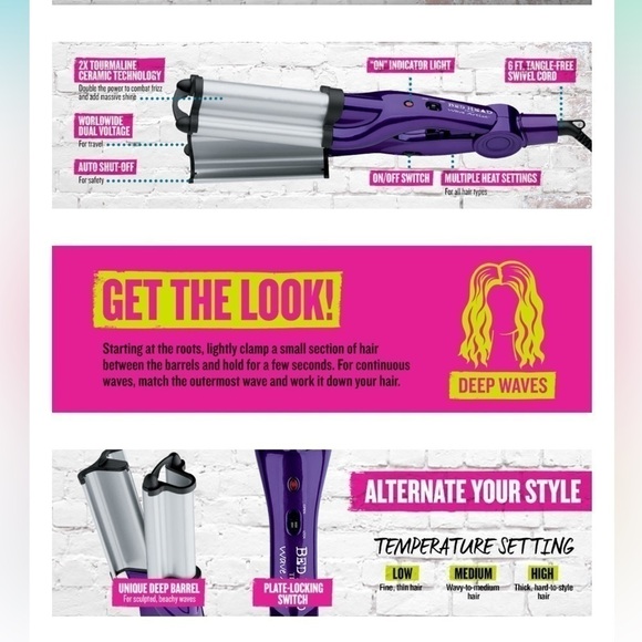 BedHead Tourmaline Wave Artist Deep Waver - Picture 4 of 7